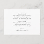 Dusty Blue & White Floral Wedding Routebeschrijvin Informatiekaartje (Achterkant)