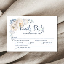 Dusty Blue White Floral Wedding