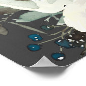 Dusty Blue & White Floral Welcome Wedding - Grey Poster (Hoek)