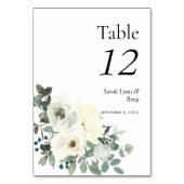 Dusty Blue & White Floral- White Kaart (Voorkant)