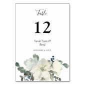 Dusty Blue & White Floral - White V2 Kaart (Achterkant)