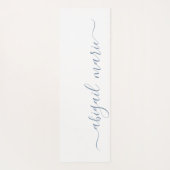 Dusty Blue & White gepersonaliseerd script omkeerb Yogamat (Achterkant)