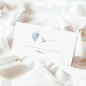 Dusty Blue White Hydrangea Watercolor Wedding Plaatskaartje