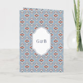 Dusty Blue White Ikat All in One Sikh Wedding (Achterkant)