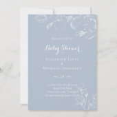 Dusty Blue White Magnolias Baby shower (Voorkant)