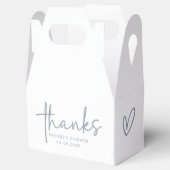 Dusty Blue & White Minimalist Vrijgezellenfeest Ga Bedankdoosjes (Geopend)