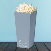 Dusty Blue & White Monogram Weddenschap Bedankdoosjes