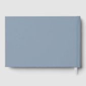 Dusty Blue & White Monogram Weddenschap Gastenboek (Achterkant)