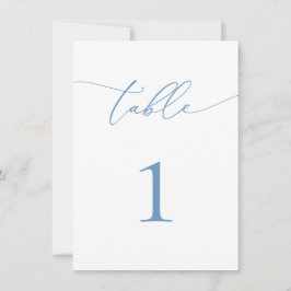Dusty Blue & White Wedding/Evenement Tafelnummer