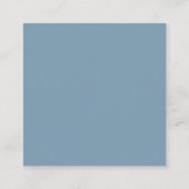 Dusty Blue White Wedding QR Code RSVP Informatiekaartje (Achterkant)