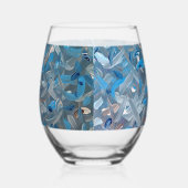 Dusty Blue Wijnglas Zonder Voet (Links)