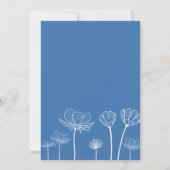 Dusty Blue Wildbloemen Brunch en Bubble Kaart (Achterkant)