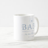 Dusty Blue Wildflower Baby Announcement Coffee Mug Koffiemok (Voorkant rechts)