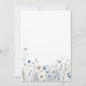 Dusty Blue Wildflower Baby in Bloom Baby shower Kaart (Achterkant)
