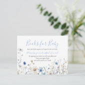 Dusty Blue Wildflower Baby in Bloom Boeken voor Ba Briefkaart (Staand voorkant)