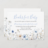 Dusty Blue Wildflower Baby in Bloom Boeken voor Ba Briefkaart (Voorkant / Achterkant)