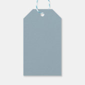 DUSTY Blue Wildflower Baby shower Dank u Cadeaulabel (Achterkant)