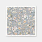 Dusty Blue Wildflower Baby Shower  Servet (Voorkant)