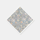 Dusty Blue Wildflower Baby Shower  Servet (Hoek)