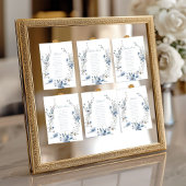 Dusty Blue Wildflower Bloom Trouwtafel Nummer Kaart