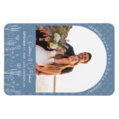 Dusty Blue Wildflower Bohemian Arch Wedding Magneet (Horizontaal)