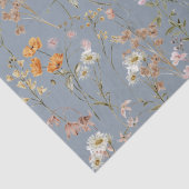 Dusty Blue Wildflower Boho Bloom Garden Boho Tissuepapier (Detail)