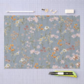 Dusty Blue Wildflower Boho Bloom Garden Boho Tissuepapier (Craft)