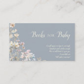 Dusty Blue Wildflower Books for Baby Informatiekaartje (Voorkant)