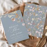 Dusty Blue Wildflower Bridal Shower Uitnodiging<br><div class="desc">Viel de komende nuptielen met een adembenemend vrijgezellenfeest geïnspireerd door wilde bloemen. Onze uitnodiging bevat verbluffende illustraties van de schoonheid van de natuur en zal de toon zetten voor een gedenkwaardige dag vol liefde en lachen. Deze uitnodiging is perfect voor een rustige of buitenshuis gehouden gebeurtenis en kan nu worden...</div>