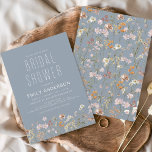 Dusty Blue Wildflower Bridal Shower Uitnodiging<br><div class="desc">Viel de komende nuptielen met een adembenemend vrijgezellenfeest geïnspireerd door wilde bloemen. Onze uitnodiging bevat verbluffende illustraties van de schoonheid van de natuur en zal de toon zetten voor een gedenkwaardige dag vol liefde en lachen. Deze uitnodiging is perfect voor een rustige of buitenshuis gehouden gebeurtenis en kan nu worden...</div>