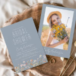 Dusty Blue Wildflower Bridal Shower Uitnodiging Flyer<br><div class="desc">Viel de komende nuptielen met een adembenemend vrijgezellenfeest geïnspireerd door wilde bloemen. Onze uitnodiging bevat verbluffende illustraties van de schoonheid van de natuur en zal de toon zetten voor een gedenkwaardige dag vol liefde en lachen. Deze uitnodiging is perfect voor een rustige of buitenshuis gehouden gebeurtenis en kan nu worden...</div>