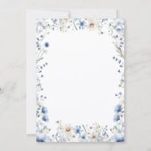 Dusty Blue Wildflower Bunny baby shower Kaart (Achterkant)