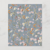 Dusty Blue Wildflower Eerste Heilige Communie (Achterkant)