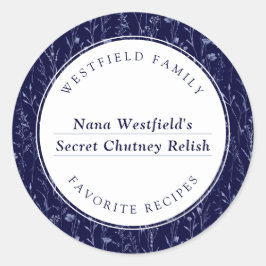 Dusty Blue Wildflower Familie Recept Eten Label