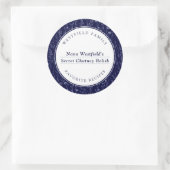 Dusty Blue Wildflower Familie Recept Eten Label (Tas)