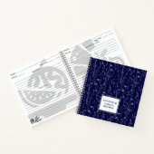 Dusty Blue Wildflower Familienaam Recept Notitieboek (Binnen)