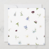 Dusty Blue Wildflower Floral Vrijgezellenfeest Kaart (Achterkant)