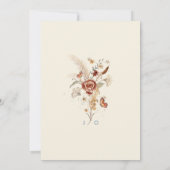 Dusty Blue Wildflower Floral Waterverf Wedding Kaart (Achterkant)