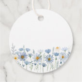 Dusty Blue Wildflower Floral Wedding Bedankjes Labels (Achterkant)