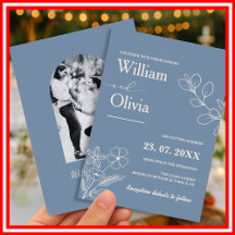 Dusty Blue Wildflower foto bruiloft