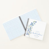 Dusty Blue Wildflower gepersonaliseerd recept Notitieboek (Binnen)