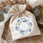 Dusty Blue Wildflower L Elegant Floral Wedding Bedankjes Labels