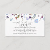 Dusty Blue Wildflower Neem een recept Informatiekaartje (Voorkant)