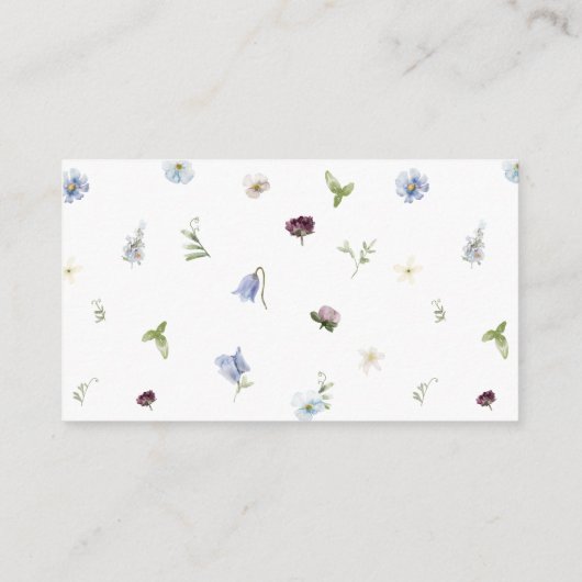 Dusty Blue Wildflower Neem een recept Informatiekaartje (Achterkant)