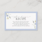 Dusty Blue Wildflower Neem een recept Informatiekaartje (Voorkant)