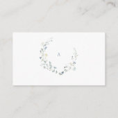 Dusty Blue Wildflower Rustic Boho Boeken voor Baby Informatiekaartje (Achterkant)