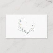 Dusty Blue Wildflower rustieke Boho bruiloft detai Plaatskaartje (Achterkant)