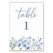 Dusty Blue Wildflower Tafelnummer (Voorkant)