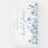 Dusty Blue Wildflower Vrijgezellenfeest Banner (Verticaal)