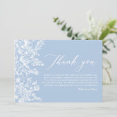 Dusty Blue Wildflower Vrijgezellenfeest bedankje Kaart (Staand voorkant)